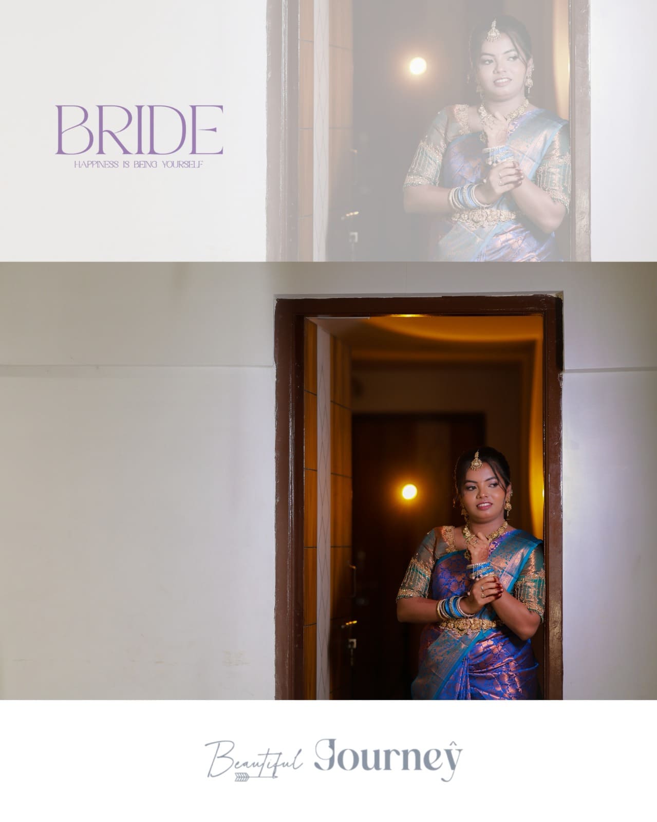 Bride doorway portrait photography