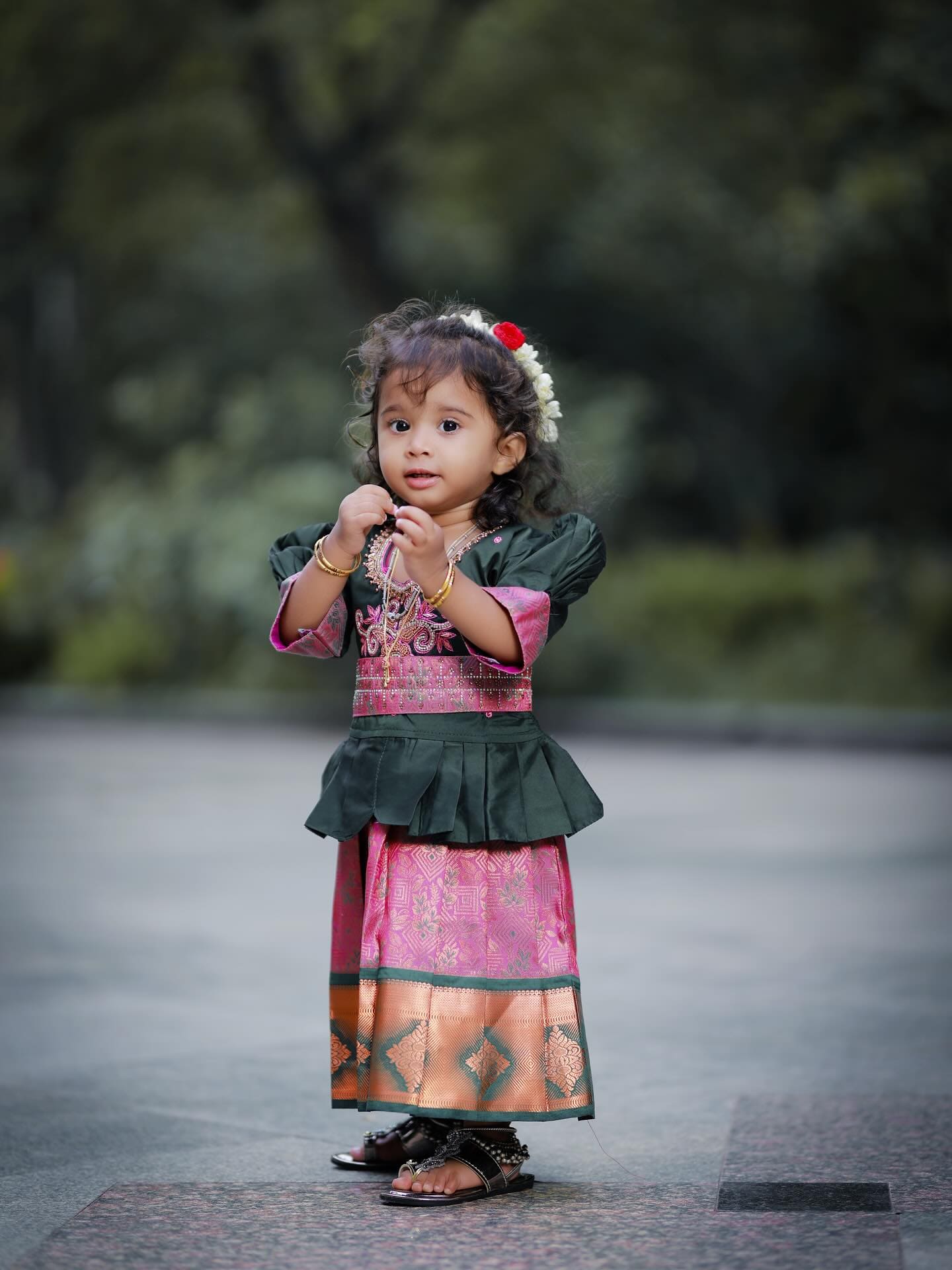 Little girl traditional baby photography